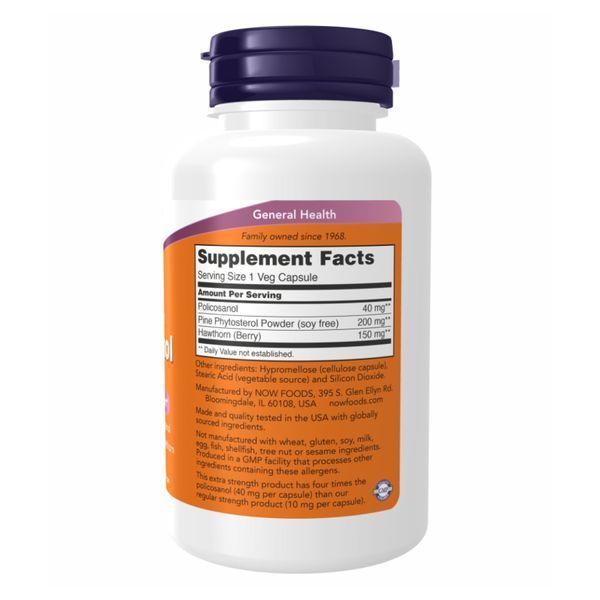 Поликозанол, Policosanol 40mg Plus - 90 vcaps 2022-10-2385 фото