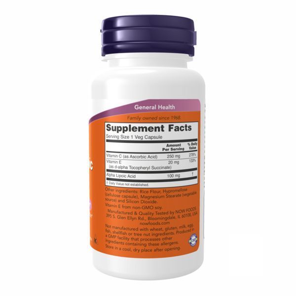 Альфа-липоевая кислота, Alpha Lipoic Acid 100mg - 60vcaps 100-75-9280354-20 фото