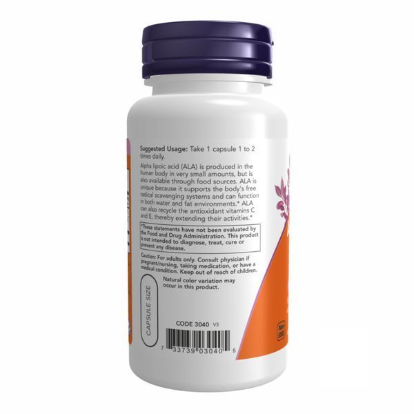 Альфа-липоевая кислота, Alpha Lipoic Acid 100mg - 60vcaps 100-75-9280354-20 фото