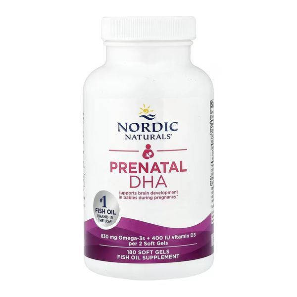 Омега-3 для вагітних та мам, що годують, Prenatal DHA - 180 softgels 2023-10-5967 фото
