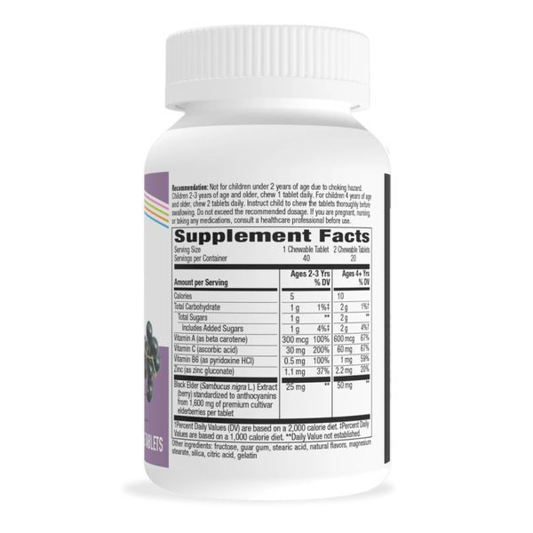Бузина для дітей, Sambucus Kids - 40 Chew Tabs 2022-10-1100 фото