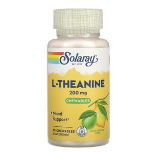 Л-теанин, L-Theanine 200mg - 30 chewables 2023-10-6789 фото