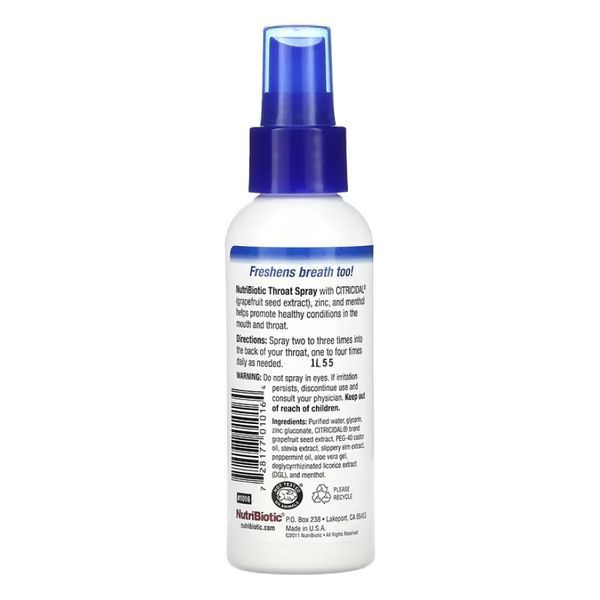Спрей для горла, Nutribiotic Throat Spray - 118ml 2022-10-3010 фото