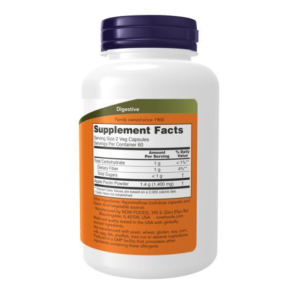 Яблучний пектин, Apple Pectin 700mg - 120 vcaps 2023-10-2083 фото