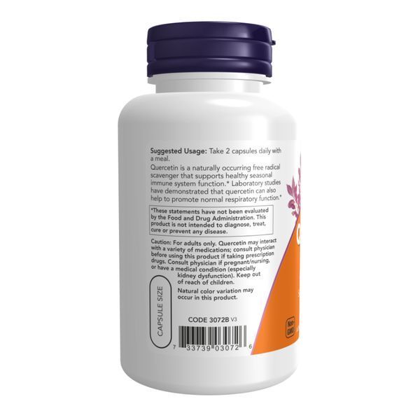 Кверцетин, Quercetin 500mg - 100 vcaps 2023-10-3785 фото