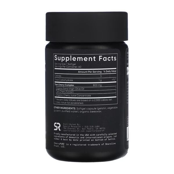 Екстракт вишні, Tart Cherry 800mg - 60 softgels 2023-10-6181 фото