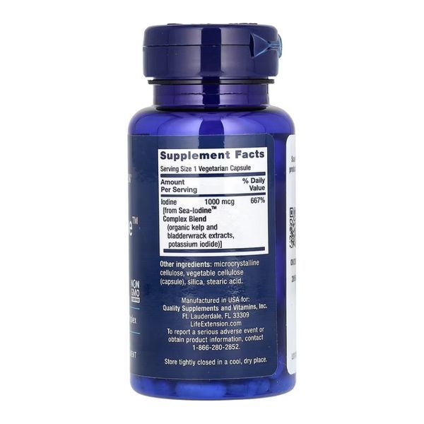 Морський йод, Sea-Iodine&trade; 1000mcg - 60 vcaps 2022-10-1912 фото