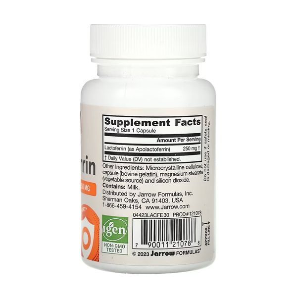 Лактоферрин, Lactoferrin 250mg - 30 vcaps 2023-10-5588 фото