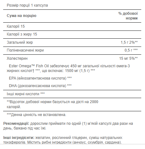 Омега-3, Omega-3 Fish Oil Extra Strength 1500 mg (450 mg Active Omega-3) 60 Softgels 100-77-5623152-20 фото