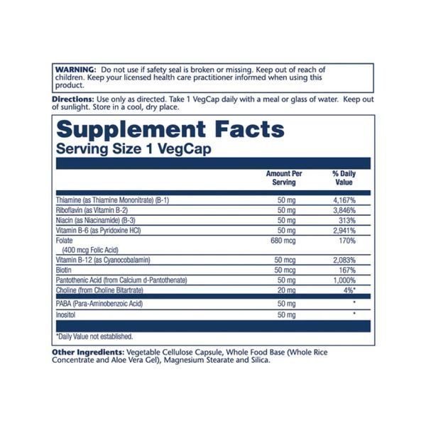 Комплекс вітамінів групи Б, Vitamin B-Complex 50мг - 100 vcaps 2023-10-2383 фото