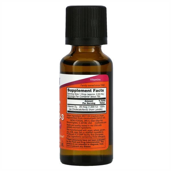 Жидкий Витамин Д-3, Liquid Vitamin D-3 - 30ml (1fl oz) 2022-10-0660 фото