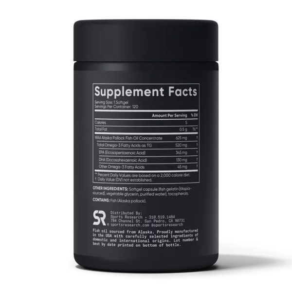 Omega-3 Fish Oil Alaska 625mg - 120 softgels 2023-10-4009 фото