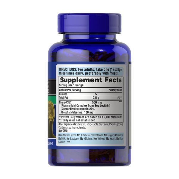 Нейро-PS (фосфатидилсерін), Neuro PS 100mg - 60 softgels 2023-10-2727 фото