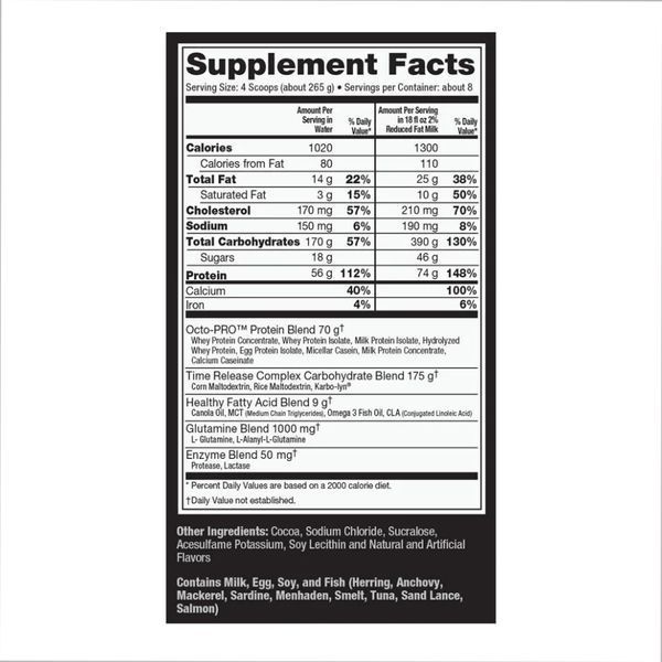 Гейнер, Muscle Juice Revolution 2600 - 5040g Chocolate Creme 2022-10-0821 фото
