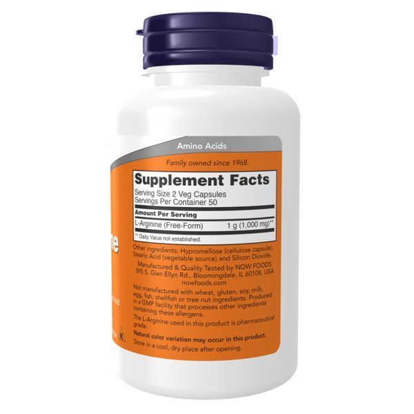 Л Аргінін, L-Arginine 500mg - 100caps 100-53-6622039-20 фото