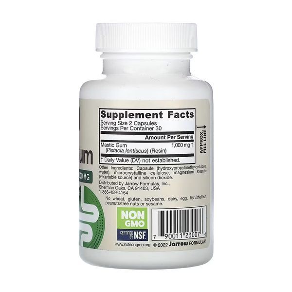 Мастикова смола, Mastic Gum 1000mg - 60 vcaps 2023-10-5590 фото