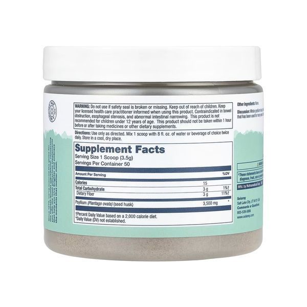 Лушпиння подорожника, Psyllium Husk Fiber Powder - 175g Unflavored 2023-10-5847 фото