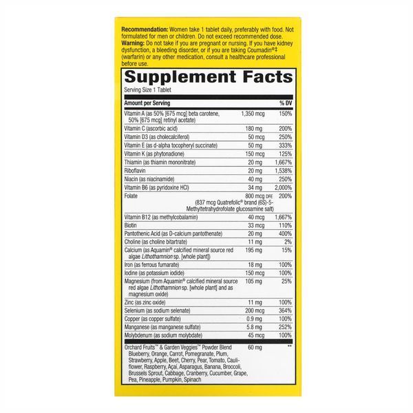 Мультивітаміни для жінок, Women's Ultra Potency Complete Multivitamin - 30 tabs 2022-10-0605 фото