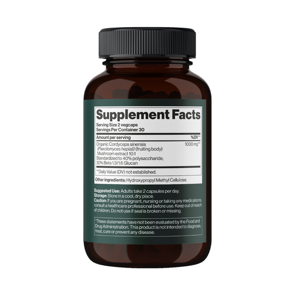 Акція | 1+1 = 3 | Cordyceps Mushroom 1000 mg - 60 vegcaps 2024-11-0314 фото