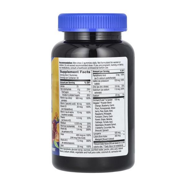 Мультивітаміни для чоловіків 50+, Alive!&reg; Men's 50+ Multi Gummy - 60 gummies 2023-10-2170 фото