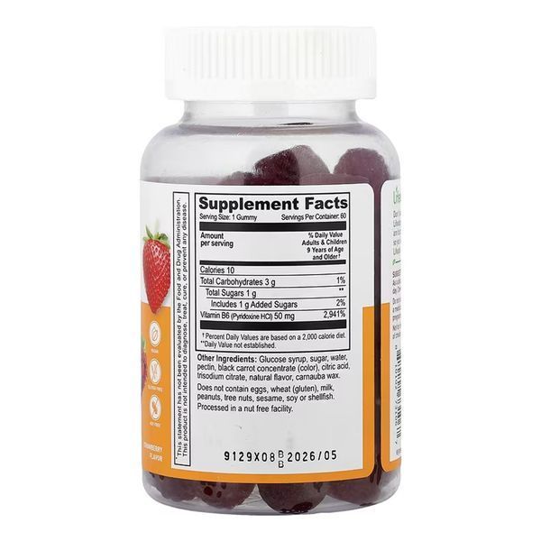 Вітамін Б6 (для дітей), Vitamin B6 Kids - 60 gummies 2023-10-7261 фото