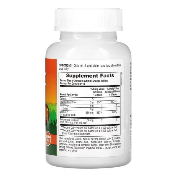 Витамин С, Sugarfree Vit C Chewable - 90 tabs 2022-10-2844 фото