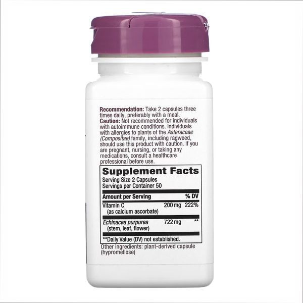 Ехінацея та Вітамін С, Echinacea & Vitamin C - 100 vcaps 2022-10-1080 фото