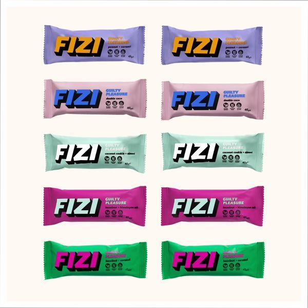 Протеїнові батончики, FIZI Guilty Pleasure Box - 10x45g 2022-10-0936 фото