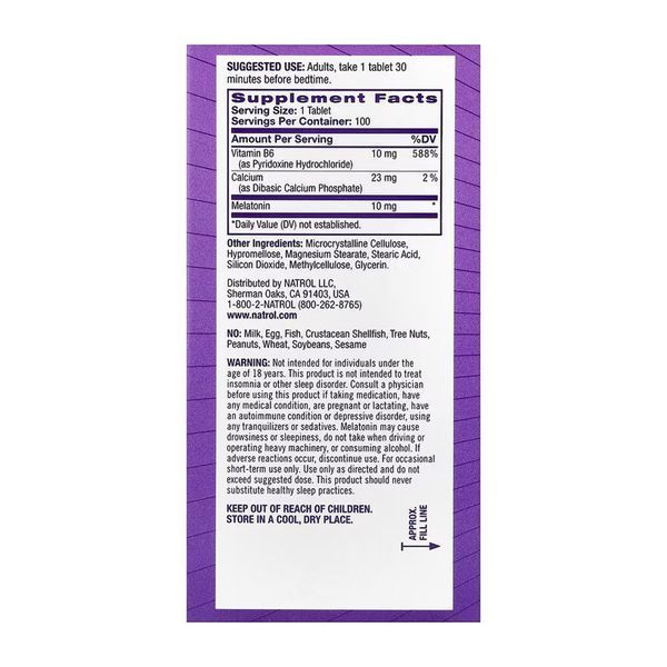 Advanced Sleep Melatonin 10mg - 100 tabs 2023-10-6221 фото