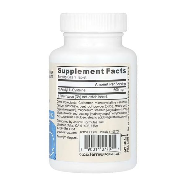 N-Ацетил-L-Цистеин, N-A-C Sustain&reg; 600 mg - 60 caps 2023-10-6209 фото