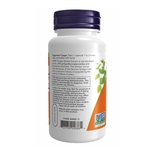 Гинкго билоба, Ginkgo Biloba 60 mg - 120 vcaps 2022-10-2320 фото