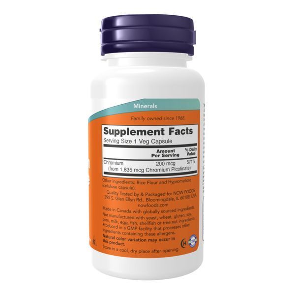 Хром Пиколинат, Chromium Picolinate 200 mcg - 250 caps 100-30-4892555-20 фото