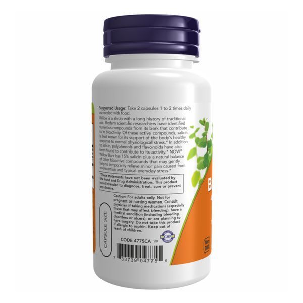 Екстракт кори верби, Willow Bark Extract 400mg - 100 vcaps 2022-10-1420 фото