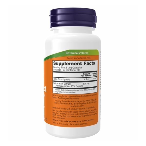 Екстракт кори верби, Willow Bark Extract 400mg - 100 vcaps 2022-10-1420 фото
