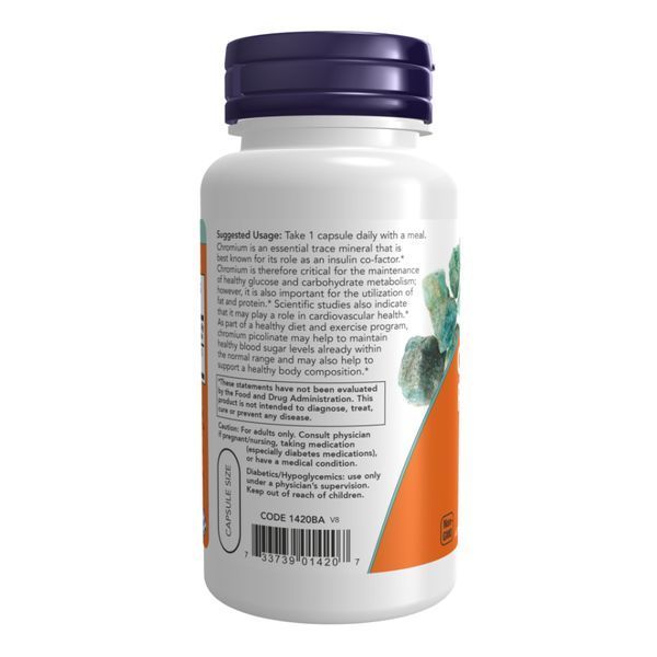 Хром Пиколинат, Chromium Picolinate 200 mcg - 250 caps 100-30-4892555-20 фото