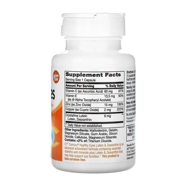 Лютеїн і зеаксантин, Healthy Eyes Lutein & Zeaxanthin - 60 caps 2023-10-7125 фото