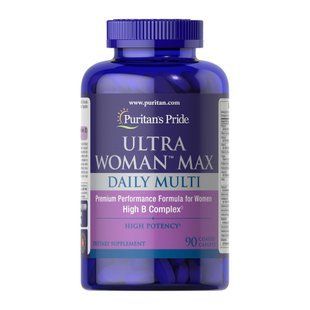 Мультивітаміни для жінок Ультра Вумен Макс щоденний комплекс Puritan's Pride (Ultra Woman Max Daily Multi Multivitamin) &mdash; 90 капсул (До 01.27) 2024-11-0603 фото