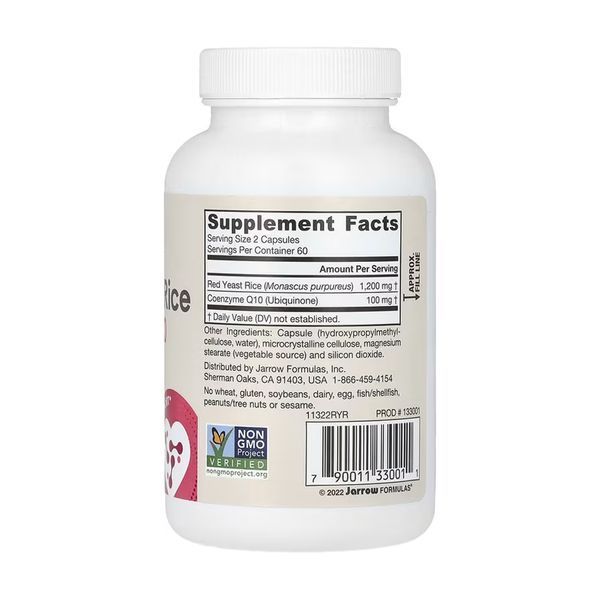 Червоний рис+ Коензим Q10, Red Yeast Rice + Co-Q10 600mg - 120 vcaps 2023-10-5595 фото