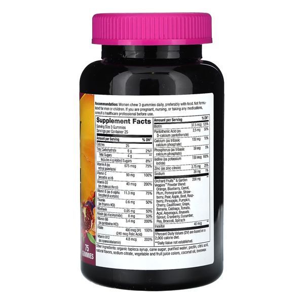 Мультивитамины для женщин, Women's Premium Gummies Multivitamin - 75 gummies 2022-10-1059 фото