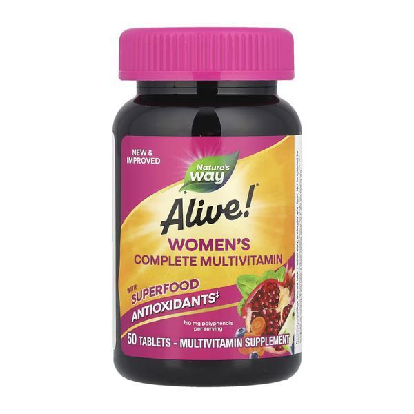 Мультивитамины для женщин, Alive!&reg; Women's Complete Multivitamin - 50 tabs 2023-10-2773 фото