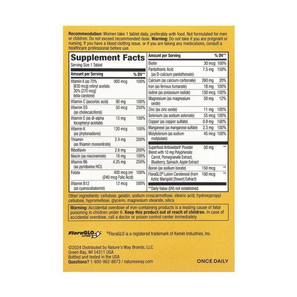 Мультивитамины для женщин, Alive!&reg; Women's Complete Multivitamin - 50 tabs 2023-10-2773 фото