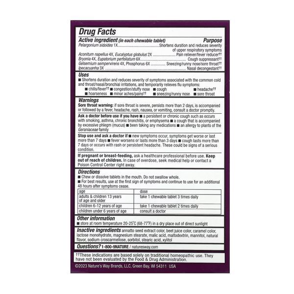 Засіб від застуди, Umcka Cold & Flu Berry - 20 chew tabs 2022-10-1110 фото