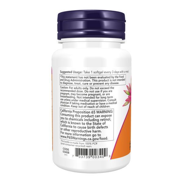 Витамин А, Vitamin A 25,000 IU - 250 softgels 2023-10-2504 фото