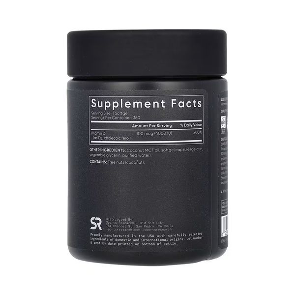 Vitamin D3 4000IU - 360 softgels 2023-10-6657 фото
