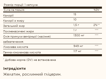 Масло примули вечерней, Evening Primrose Oil 1300mg - 60 softgels 2022-10-1985 фото