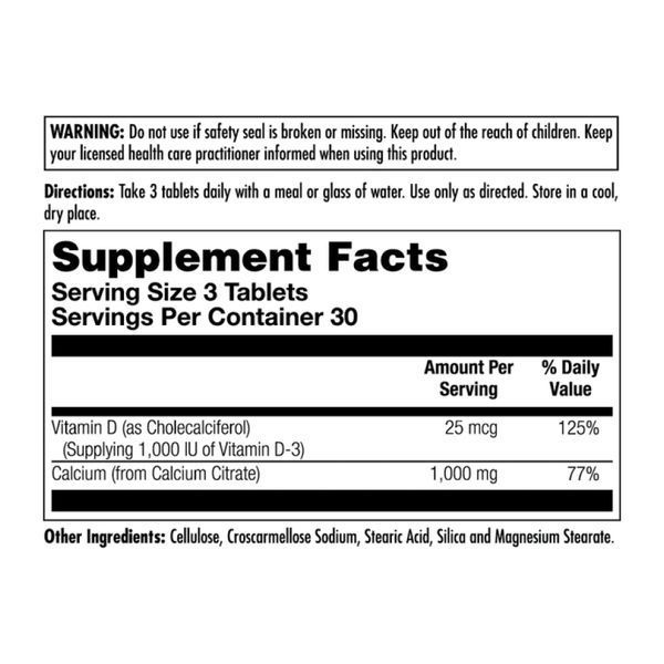 Кальций цитрат с Д3, Calcium Citrate D3 1000mg - 90 tabs 2022-10-1771 фото