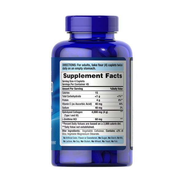 Гидролизованный Коллаген, Hydrolyzed Collagen 1000 mg - 180 caps 2023-10-2473 фото