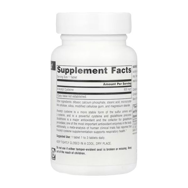 N-Acetyl Cysteine 600mg - 60 tabs 2023-10-5885 фото
