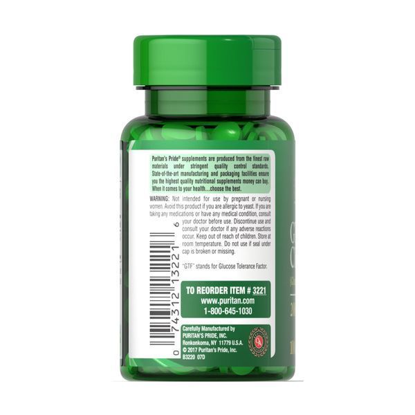 Хром, GTF Chromium 200 mcg - 100 tabs 2023-10-2472 фото