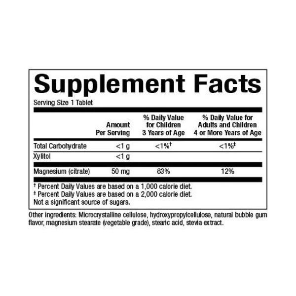Magnesium Citrate 50mg - 60 tabs Bubble Gum 2023-10-3822 фото